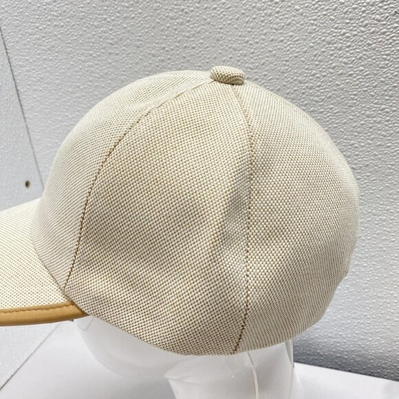 Vince Unisex Leather-Trim Baseball Cap – Beige - Picture 7 of 11
